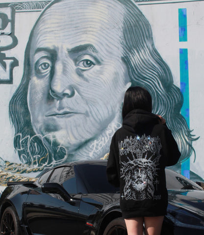 P4M JESUS RHINESTONE HOODIE
