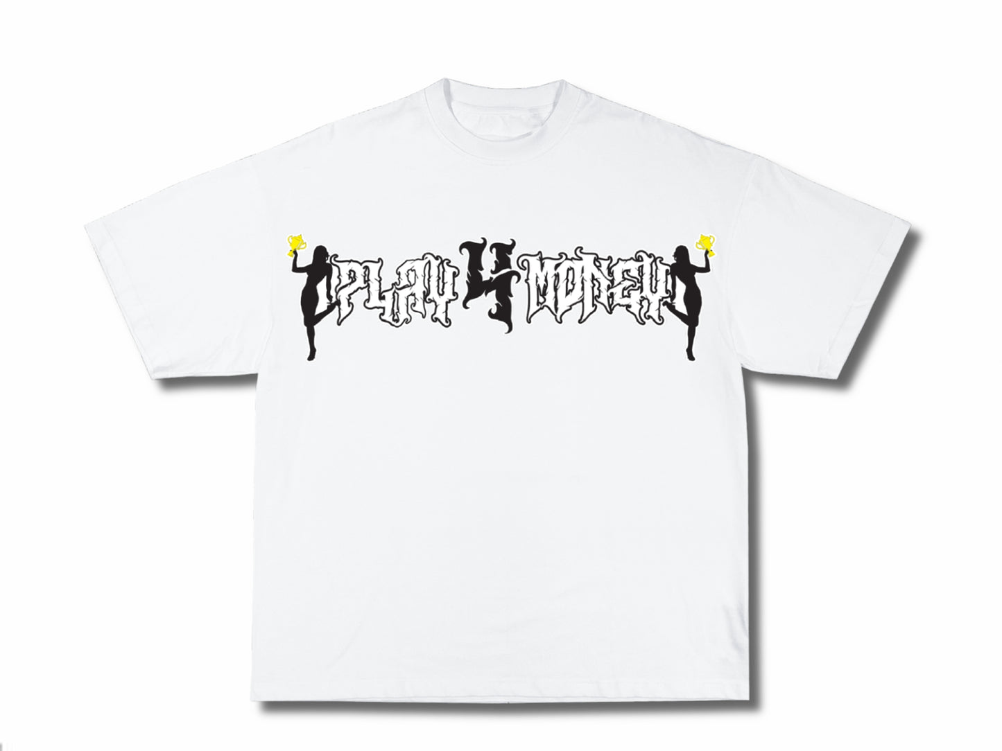 Play4Money White Short Sleeve T-Shirt